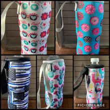 Load image into Gallery viewer, Water bottle cooler with strap