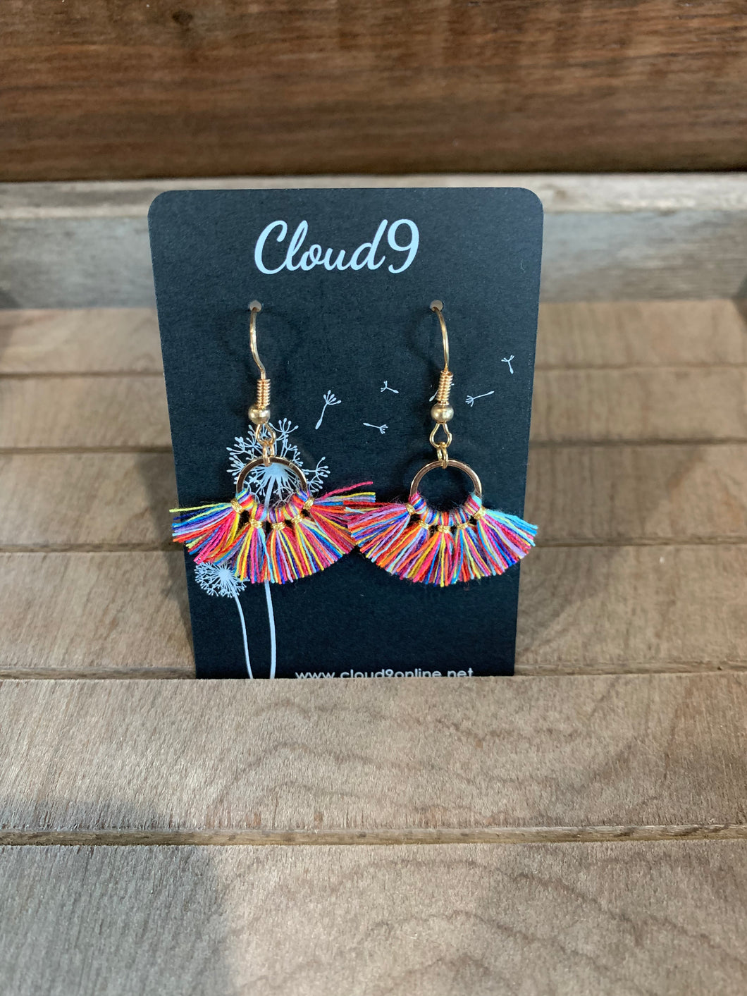Mini Multicolor tassel earrings