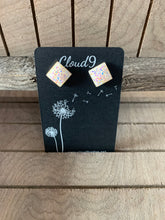 Load image into Gallery viewer, Square Druzy Stud Earrings