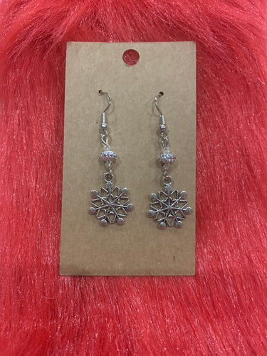 Closed Snowflake Earrings