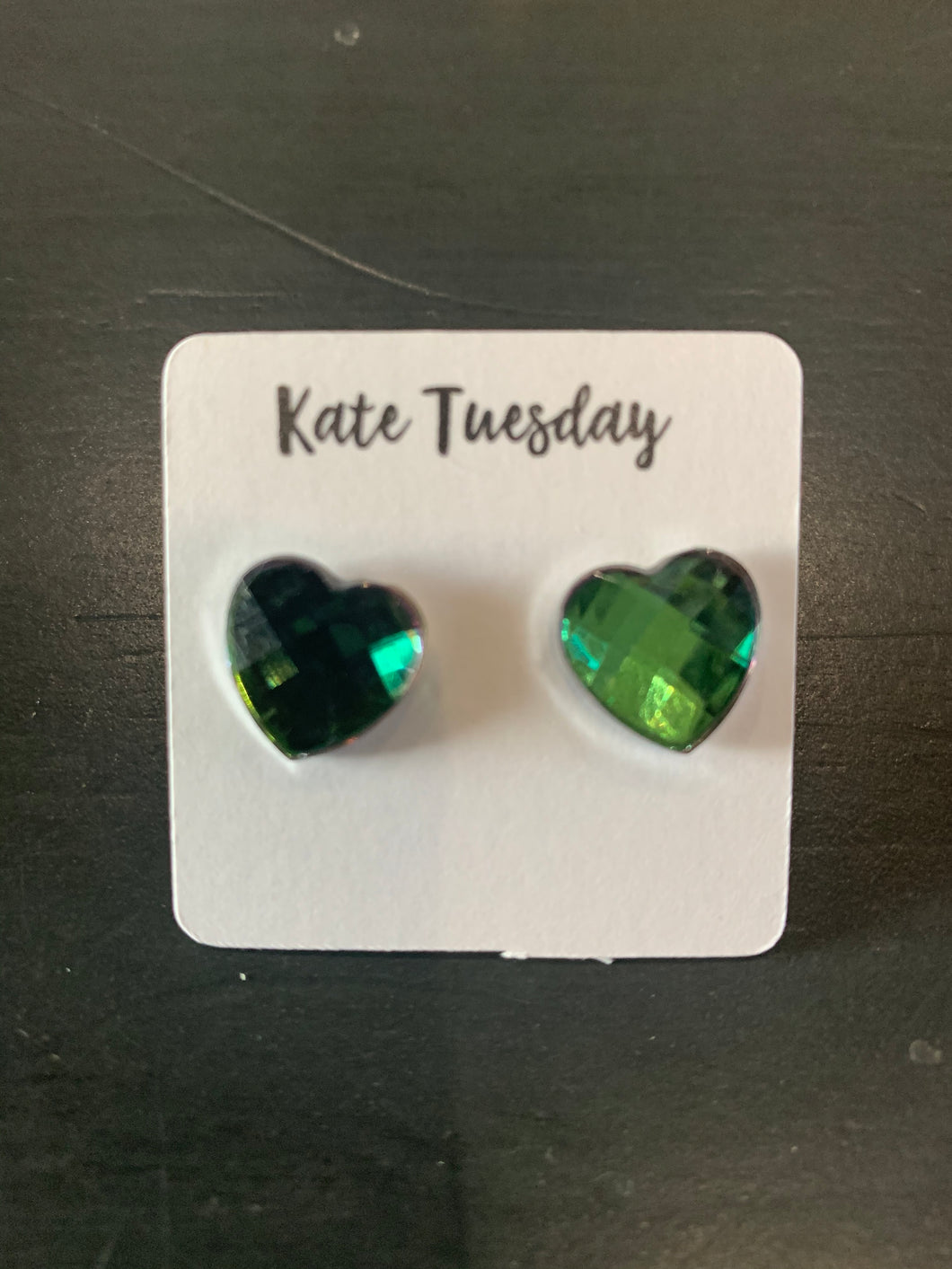 Multi Faceted Heart Earrings
