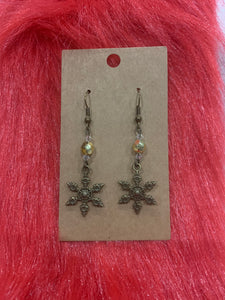Bronze Snowflake Earrings