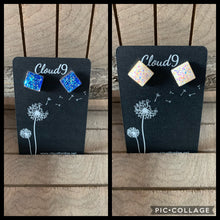 Load image into Gallery viewer, Square Druzy Stud Earrings
