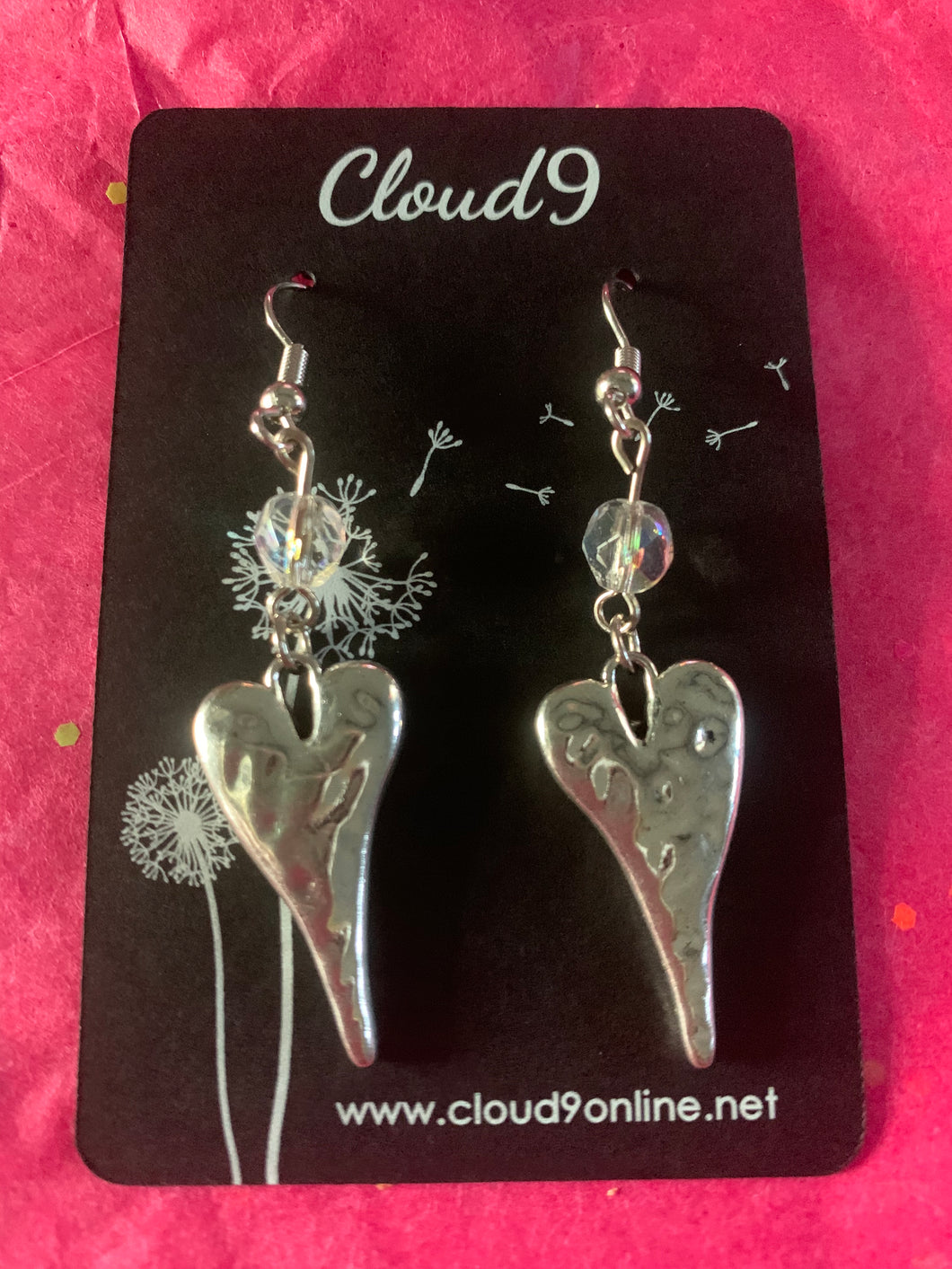 Silver Heart Earrings