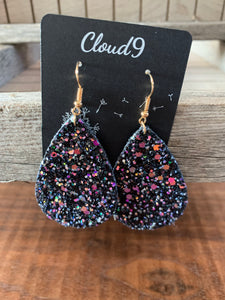 Teardrop Glitter Earrings