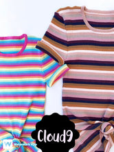 Load image into Gallery viewer, Striped T-shirt dresses