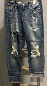 Judy Blue  Bleach splash boyfriend Jeans