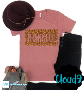 Cheetah Thankful T-shirt