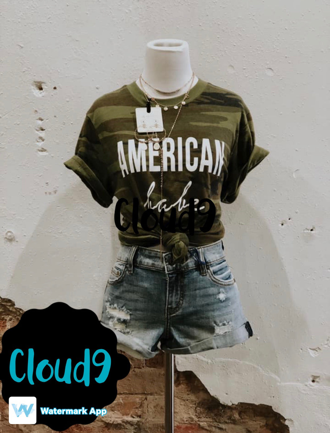 American babe Camo T-shirt