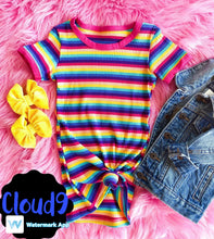 Load image into Gallery viewer, Striped T-shirt dresses