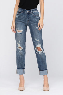 Judy Blue  Bleach splash boyfriend Jeans