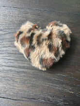 Load image into Gallery viewer, Leopard Heart Fur Keychains