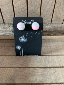 Blue/Pink Globe Druzy earrings