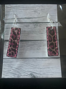 Embroidery Mini Bar Earrings