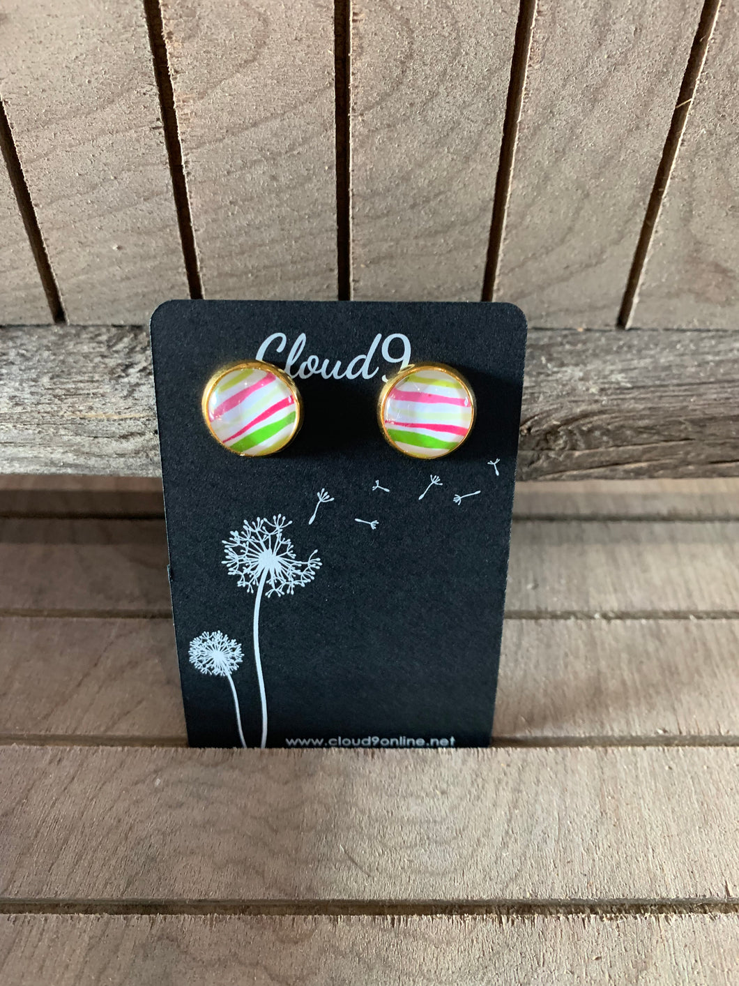 Summer Stripes Stud Earring