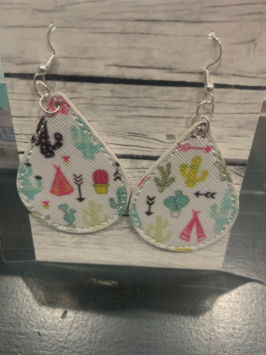 Embroidery Teardrop Earrings