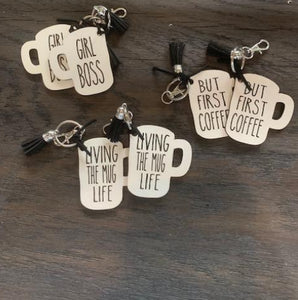 Coffee mug keychains