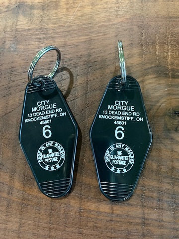 City Morgue-Vintage Hotel Keychains