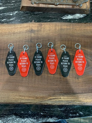 Texas-Vintage Hotel Keychains
