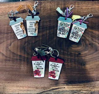 Coffee Cup Keychains