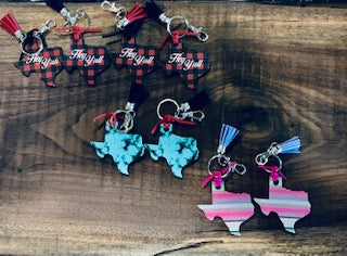 Texas shape keychains