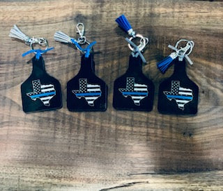 Cow Tag Keychains