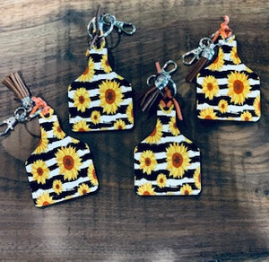 Cow Tag Keychains