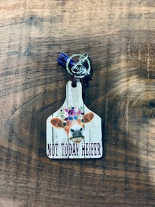 Cow Tag Keychains
