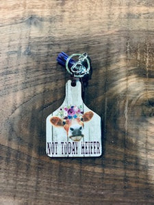 Cow Tag Keychains