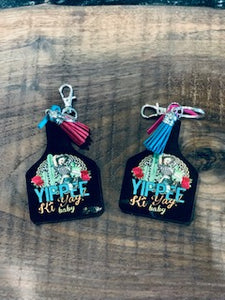 Cow Tag Keychains