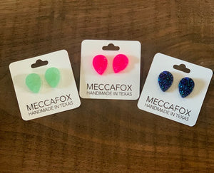 Texas Size Tear Drop stud Earrings