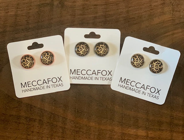 Mecca Fox Cheetah Earrings