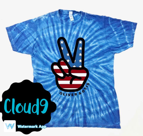 Tie Dye Peace Hand T-shirt