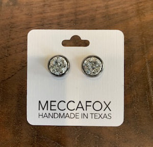 Light Silver stud earrings