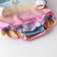 Load image into Gallery viewer, Striped hooded Onesie