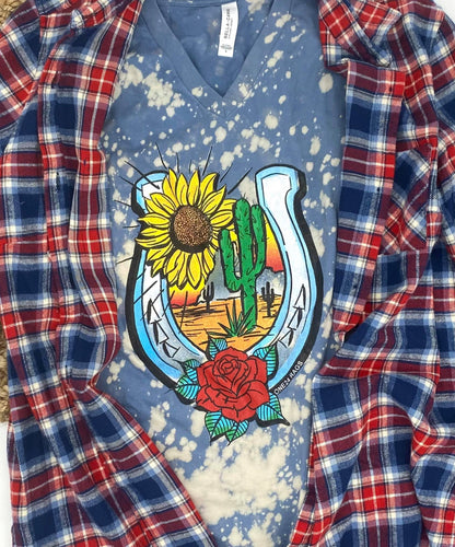 Red white blue Flannel