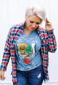 Red white blue Flannel