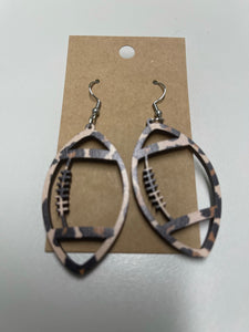 Leopard Football Earrings
