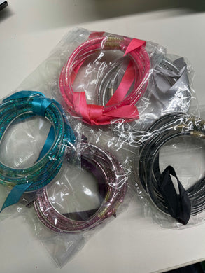 Silicone Glitter Bracelet set