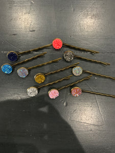Druzy Bobby pins