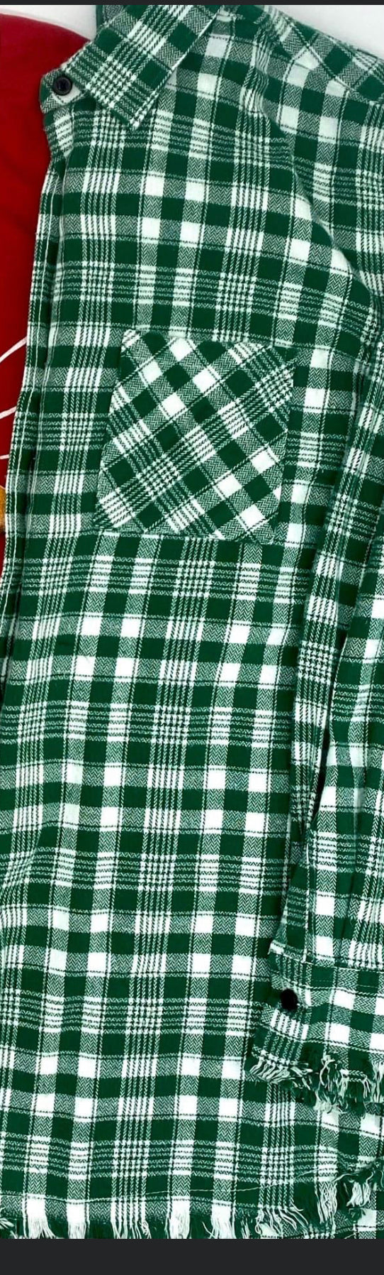 Green/White Flannel
