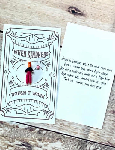 Mini Voodoo Doll card