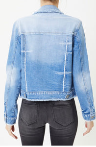 Kancan Denim Frayed Jacket