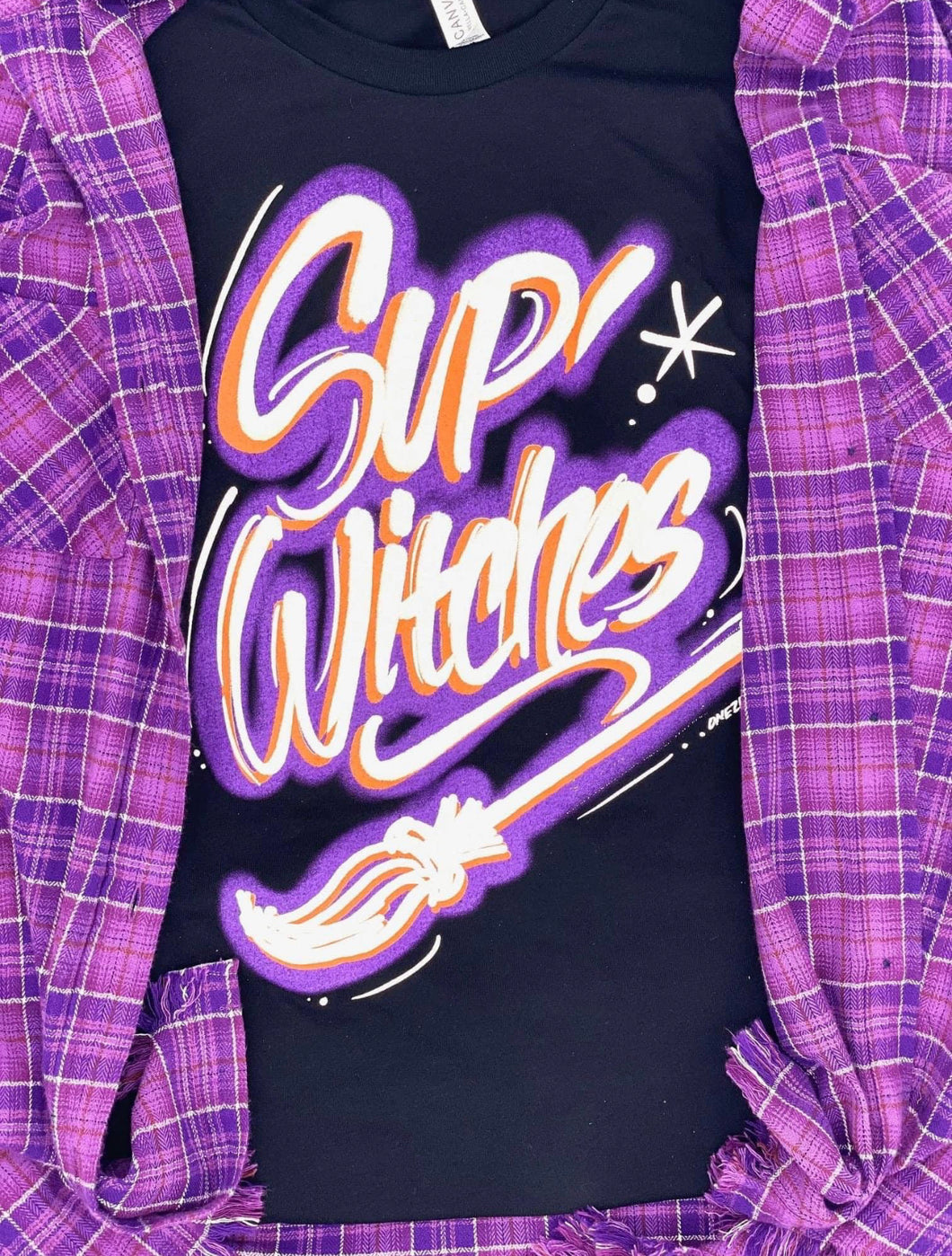 Purple/White Flannel