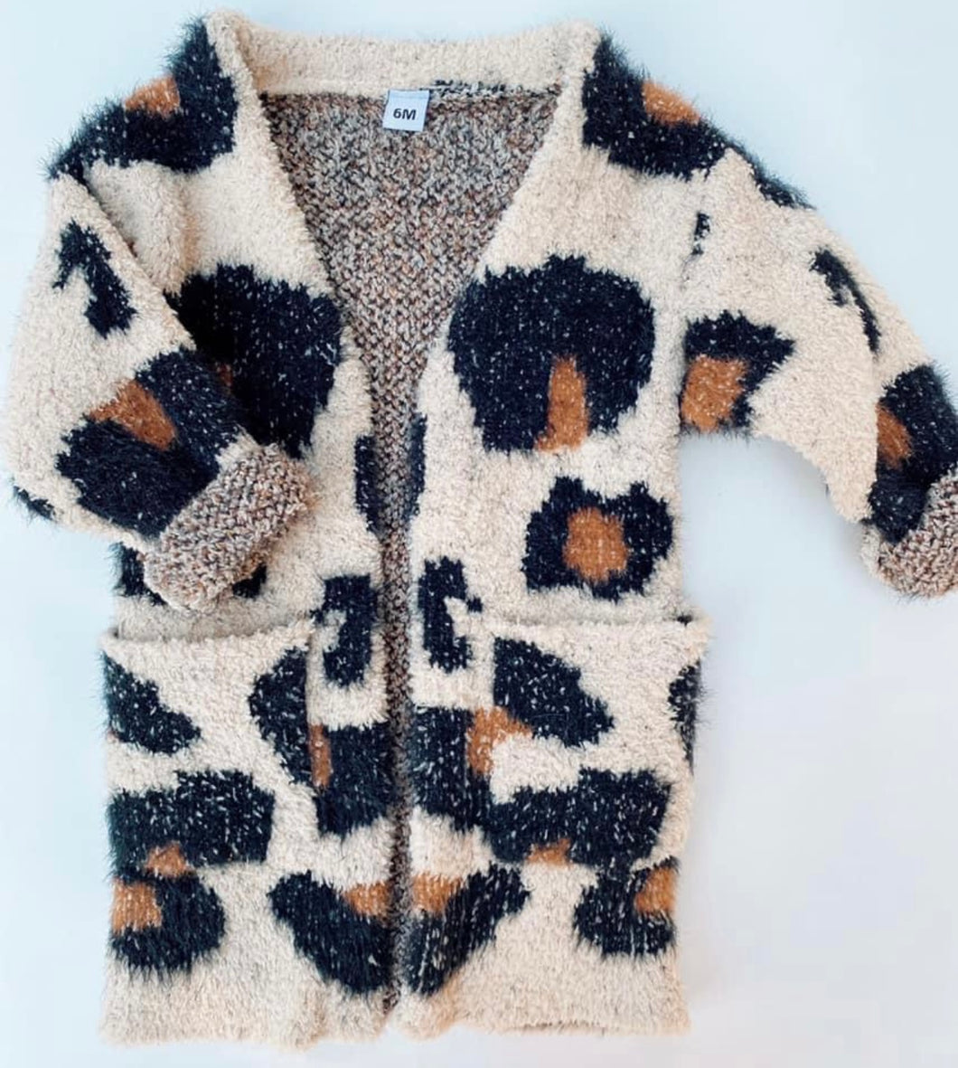 Fuzzy Leopard Cardigan