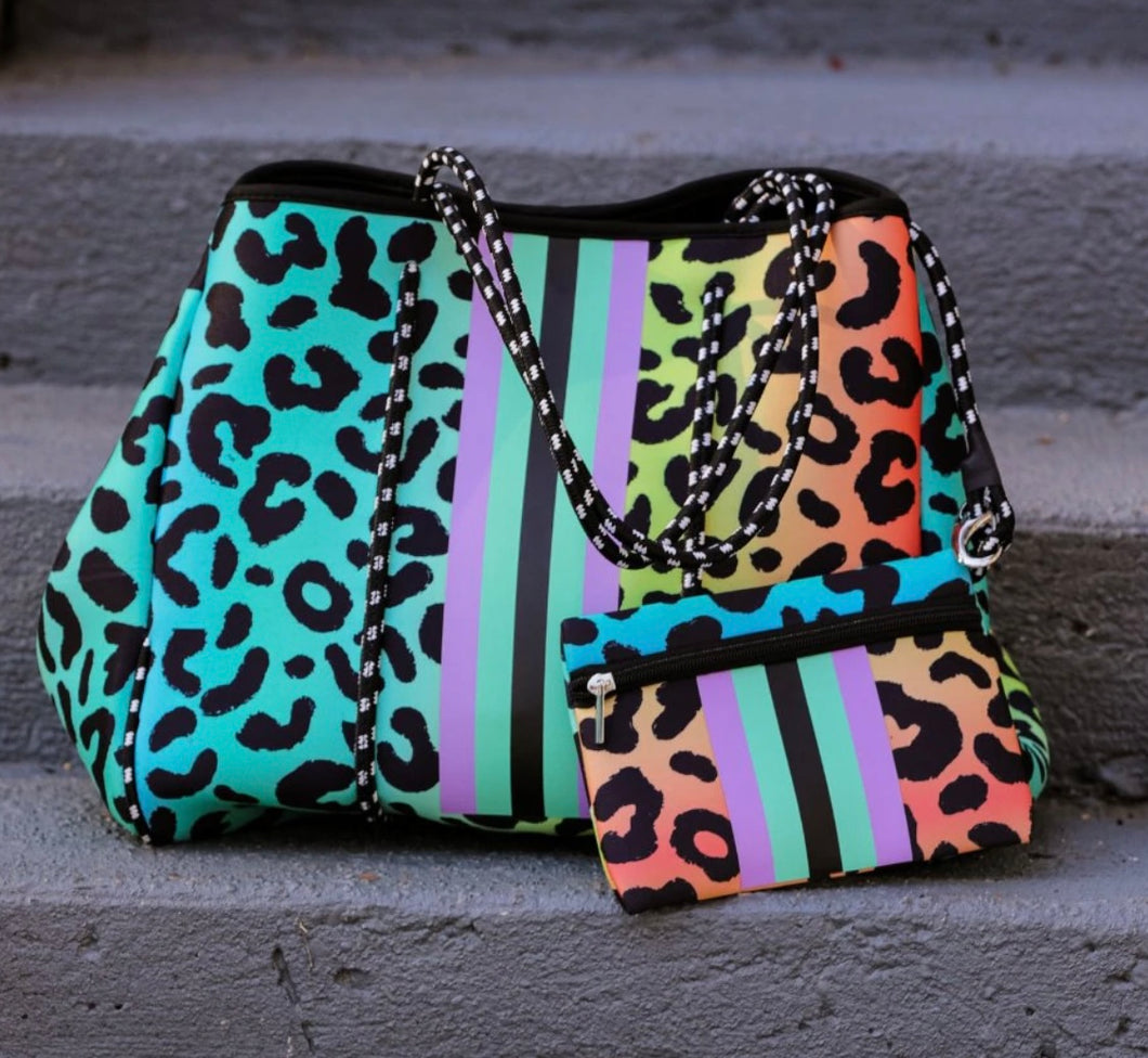Neoprene Leopard Bag