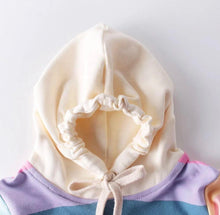 Load image into Gallery viewer, Striped hooded Onesie