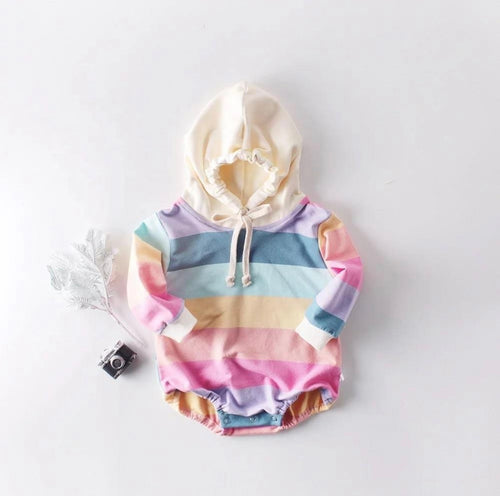 Striped hooded Onesie